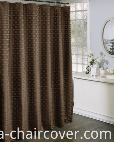 Coffee Color Bathroom Curtain St1503